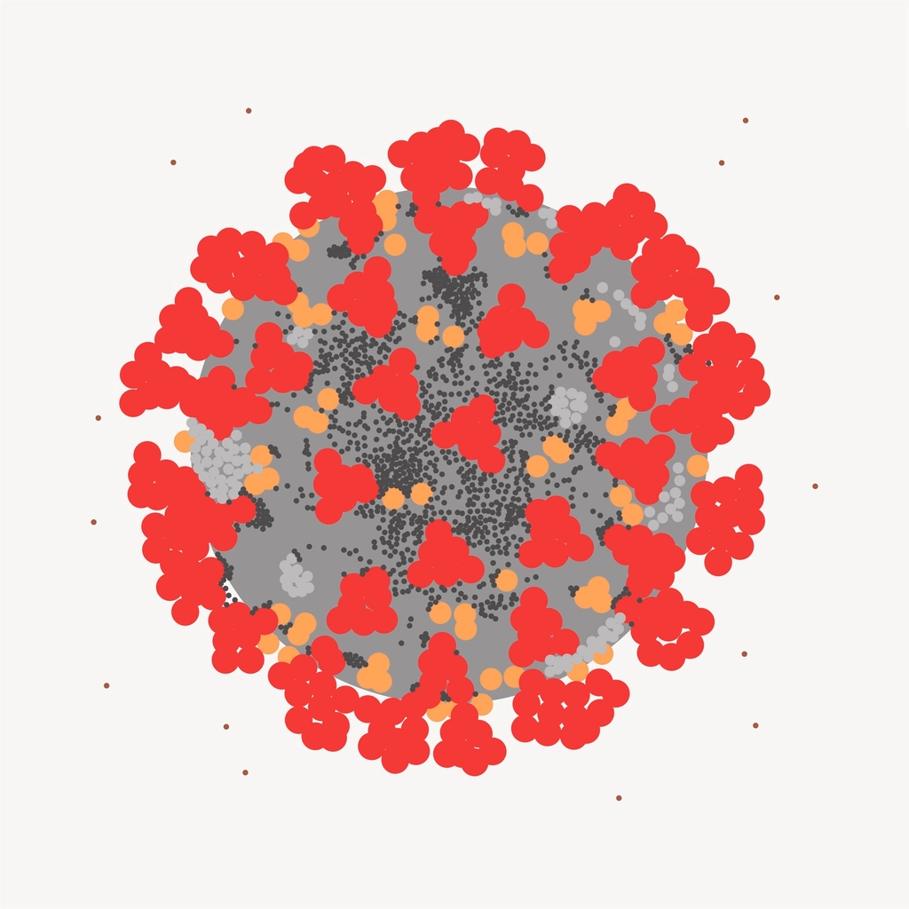 COVID-19 virus ultrastructure clipart, medical